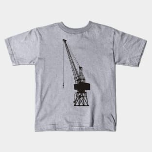 Dockyard Crane Black Kids T-Shirt